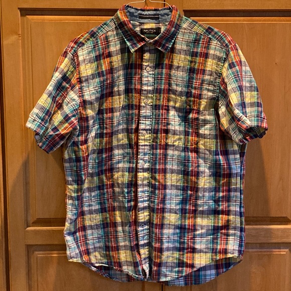 Nautica Linen-Blend Multicolor Casual Shirt - Picture 4 of 9